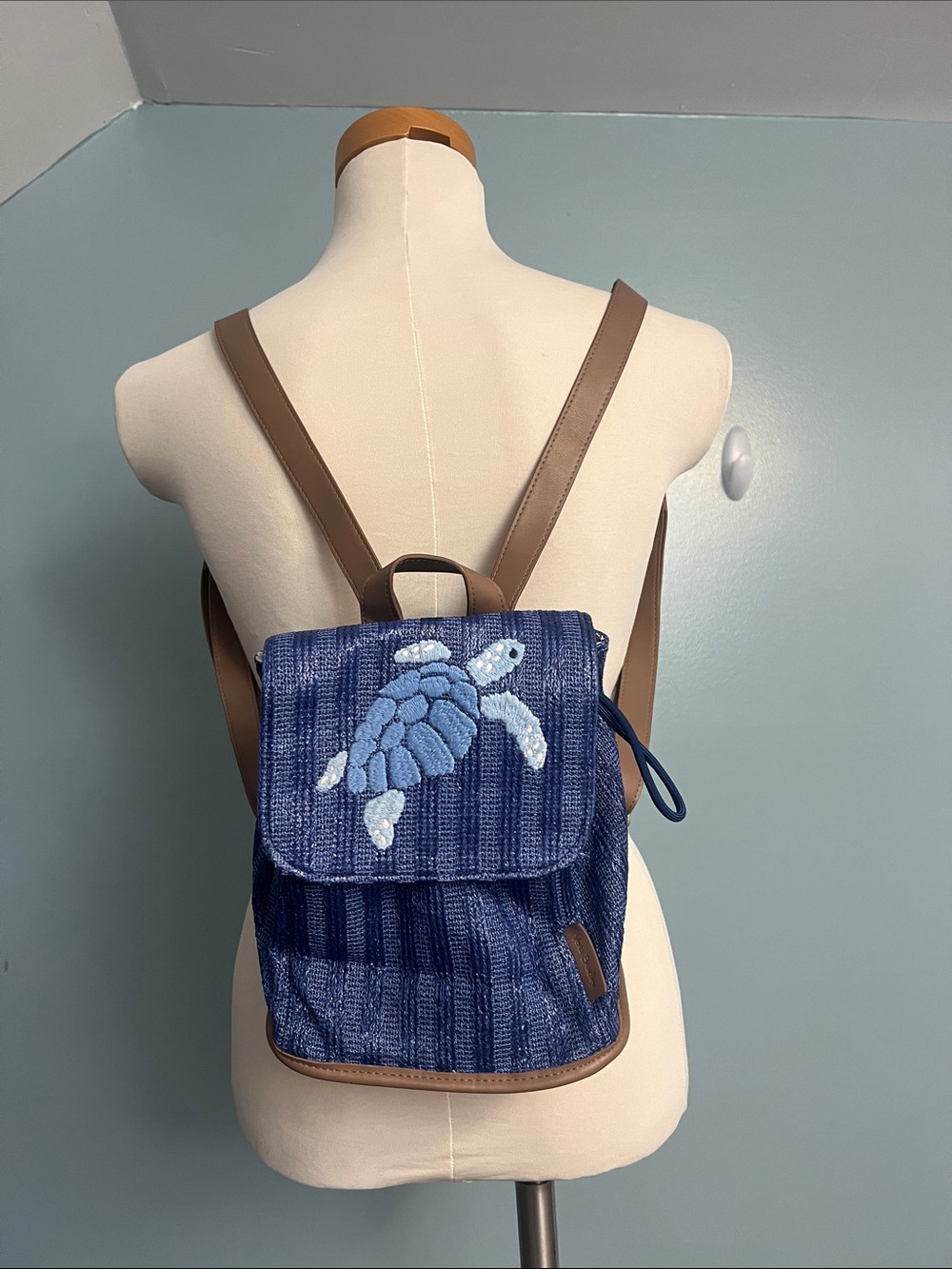 Vera Bradley Blue Turtle Mini Backpack